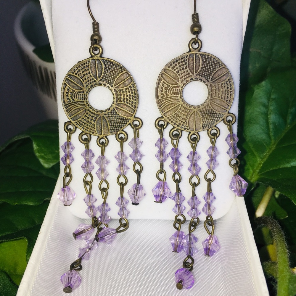 🤑FREE w/ purchase! Lavender Chandelier Earrings